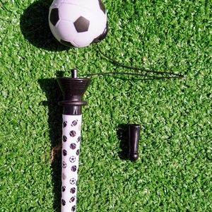 7in Pop Top Soccer Design Squeeze Ball Sports Ballpoint Black Ink Pen NIP